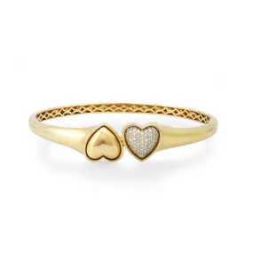 Double Puffer Heart Bangle