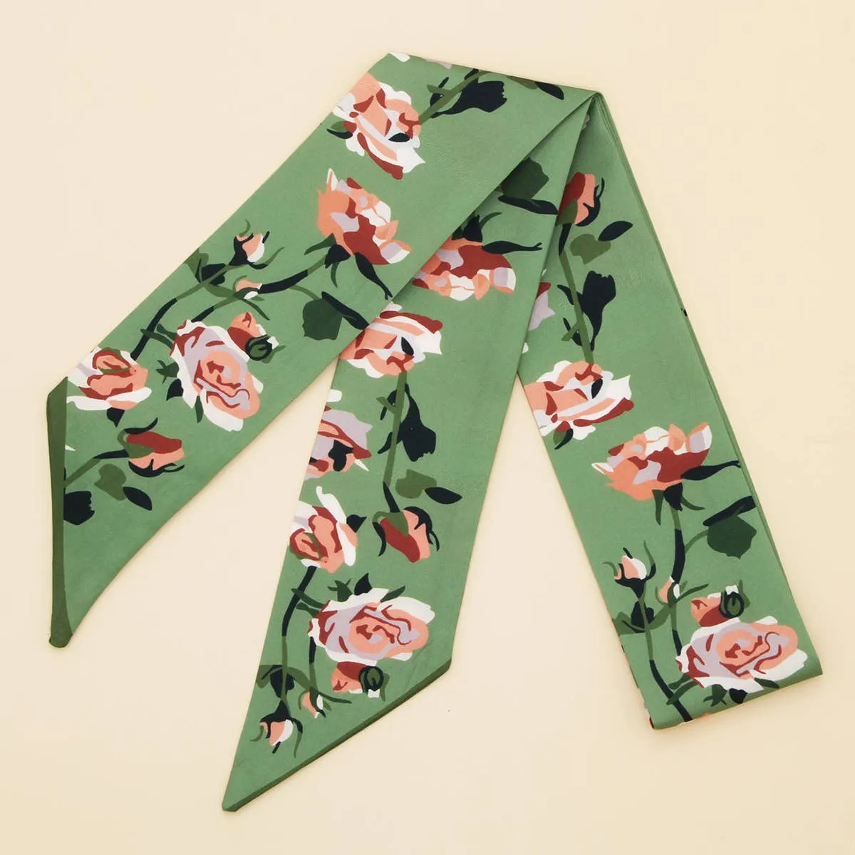 Floral Print Neck / Handbag Scarf