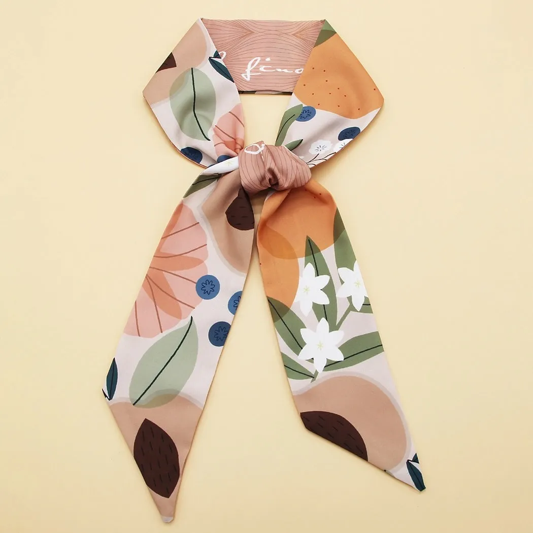 Floral Print Neck / Handbag Scarf