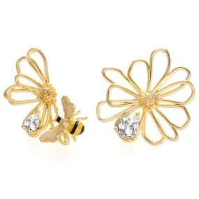 Flower Bee Earrings