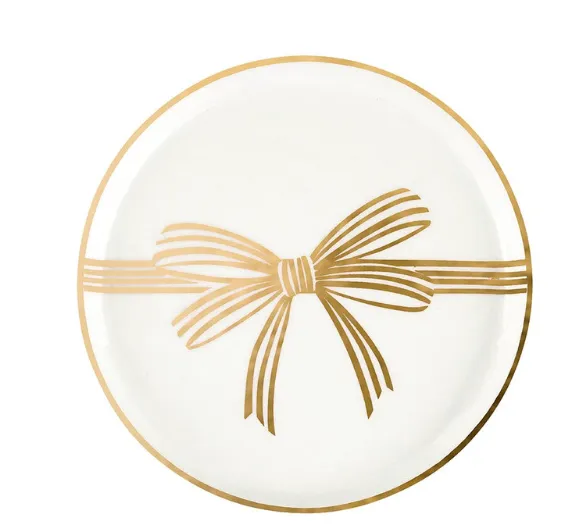 Gold Bow Appetizer Plate