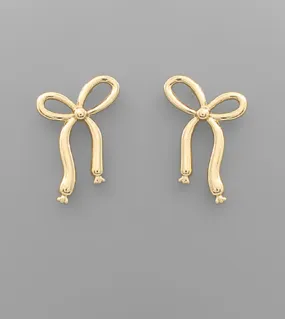 Gold Bow Earrings