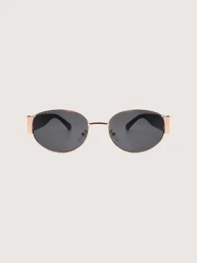 Gold Frame Sunglasses | Black