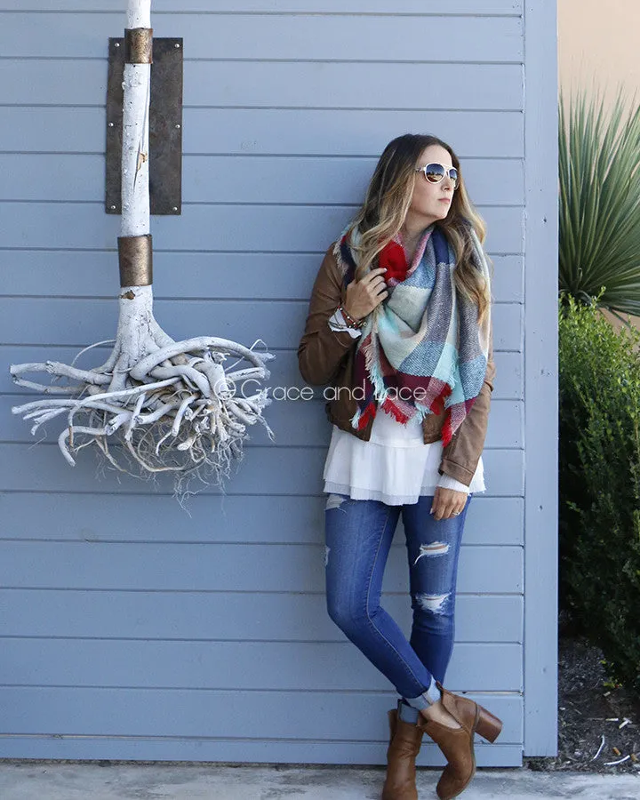 Grace & Lace Blanket Scarf/Toggle Poncho