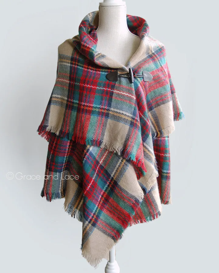 Grace & Lace Blanket Scarf/Toggle Poncho