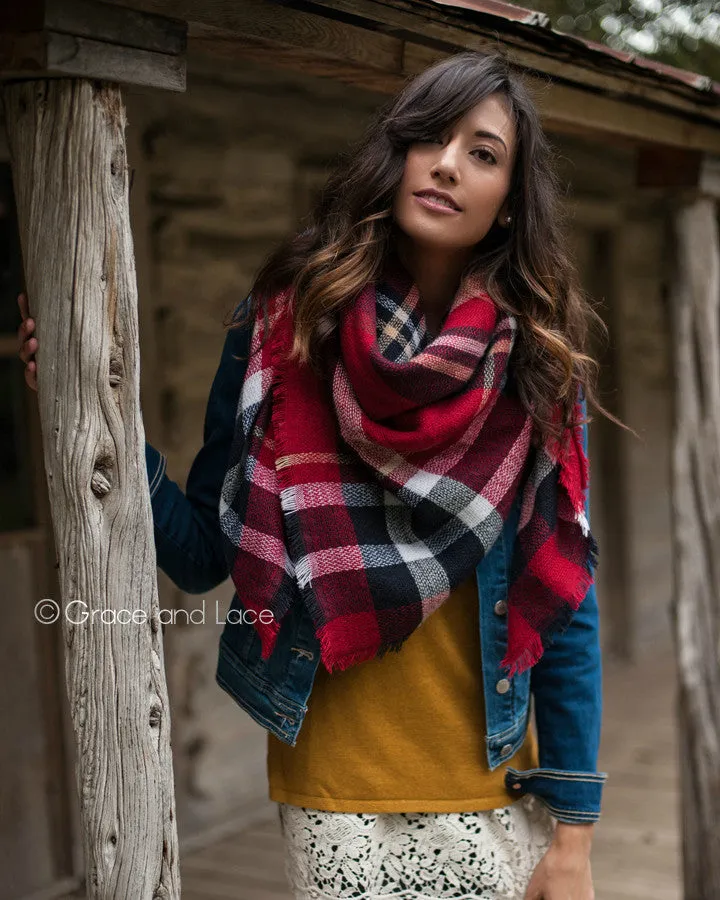 Grace & Lace Blanket Scarf/Toggle Poncho