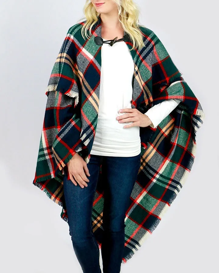 Grace & Lace Blanket Scarf/Toggle Poncho