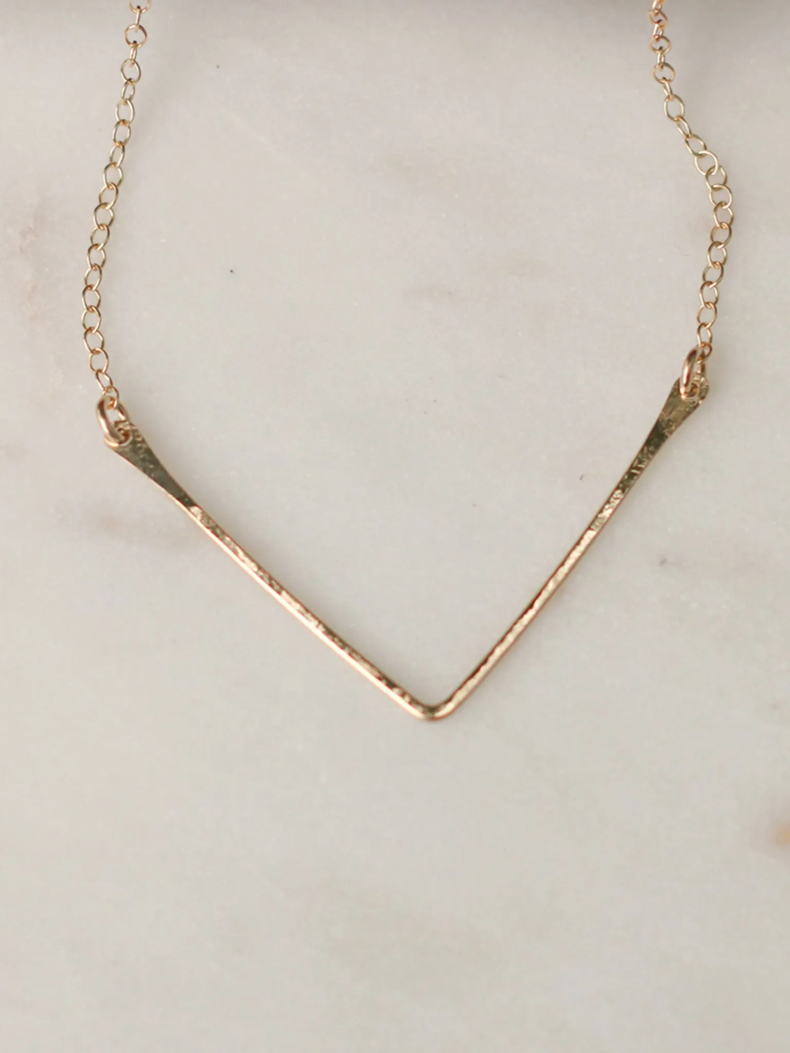 Hammered Chevron Necklace