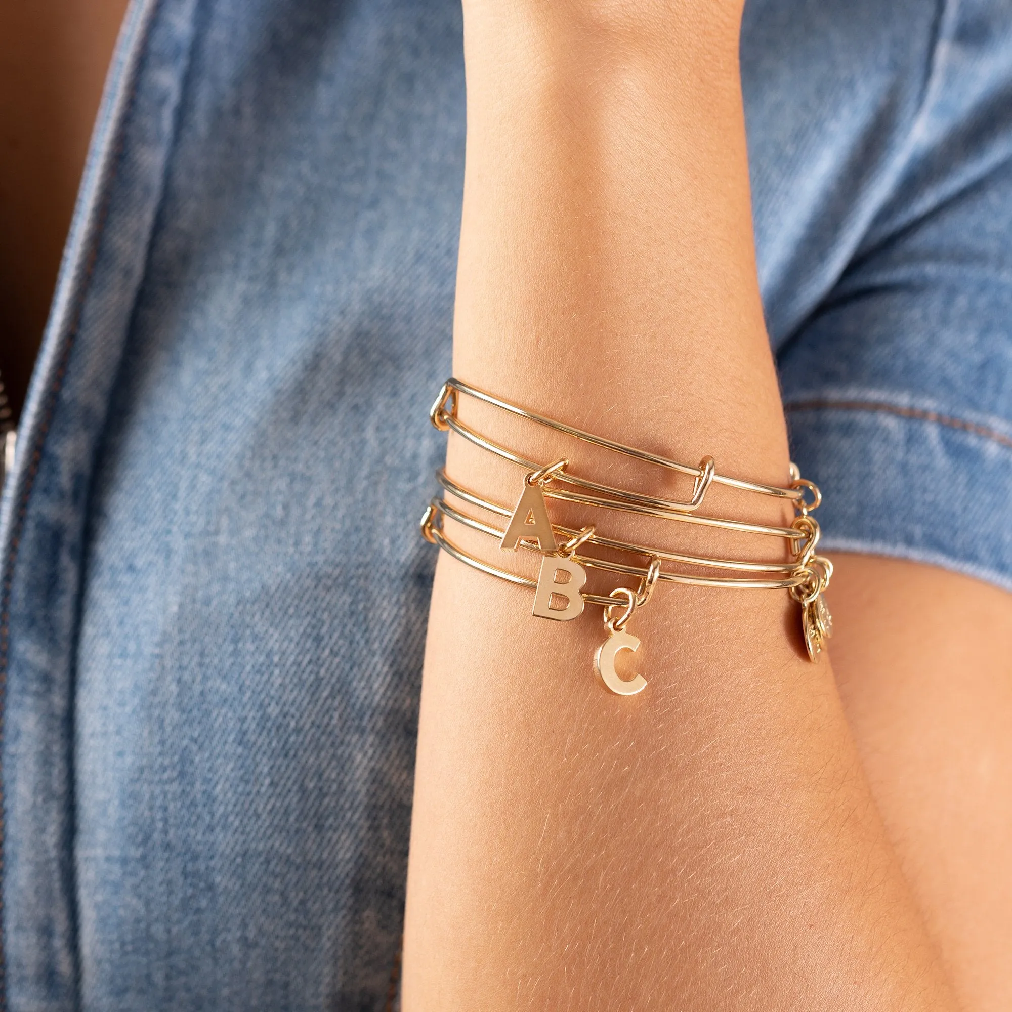 Initial R Charm Bangle