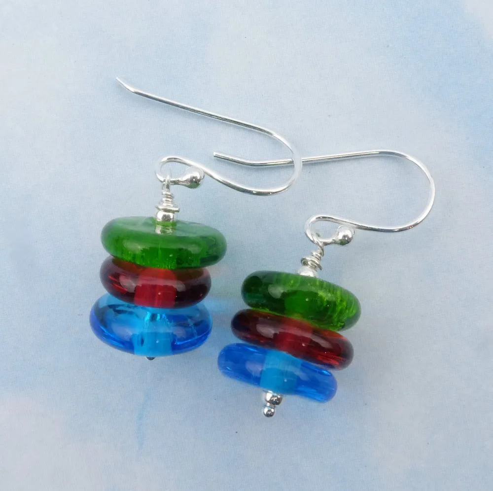 jewel stack earrings