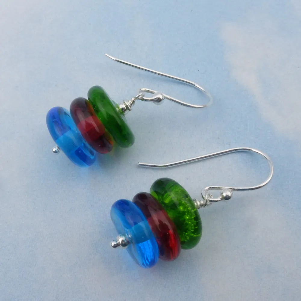 jewel stack earrings