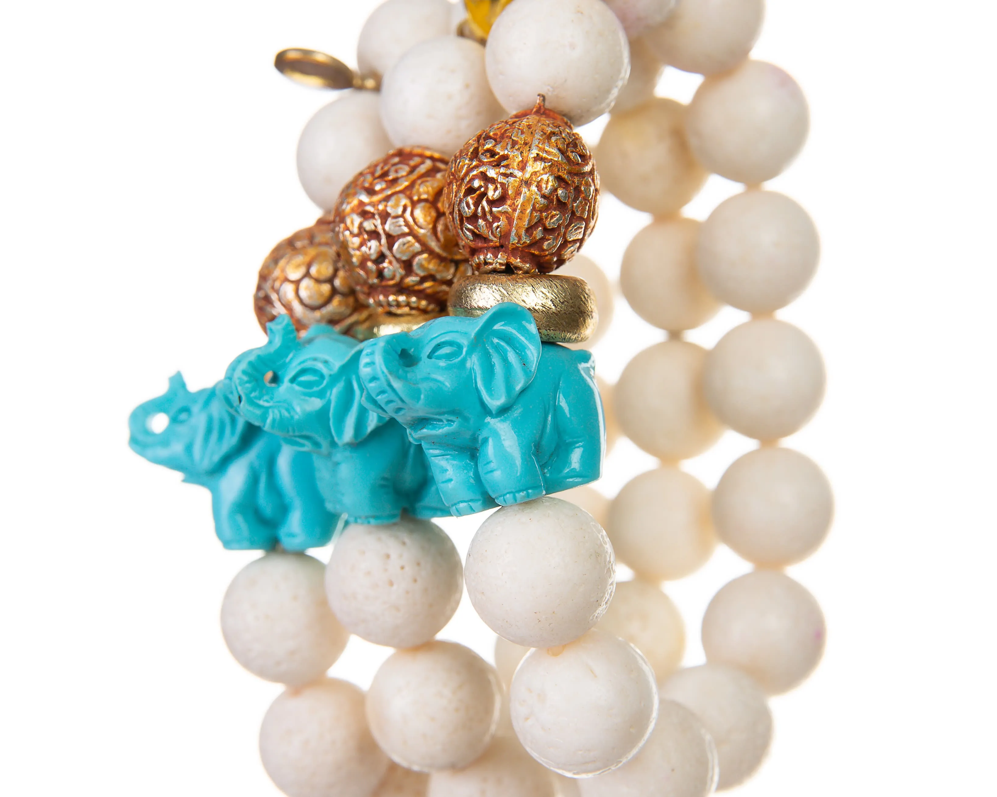 Joy Bracelet (White Lava Elephant Bracelet)