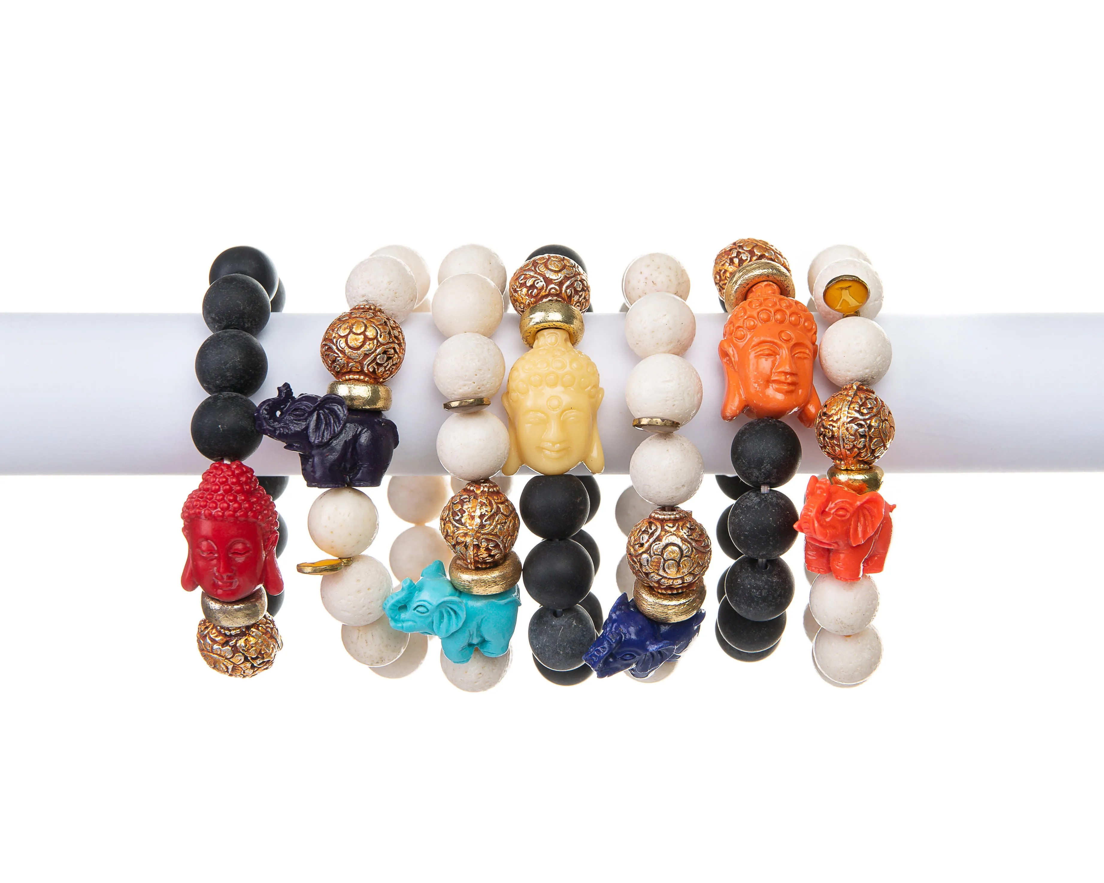 Joy Bracelet (White Lava Elephant Bracelet)