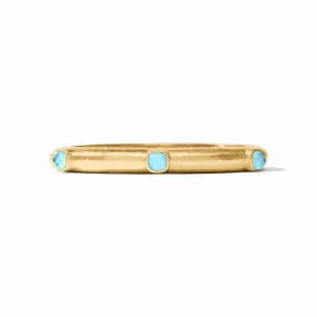 Julie Vos Catalina Hinge Bangle, Capri Blue