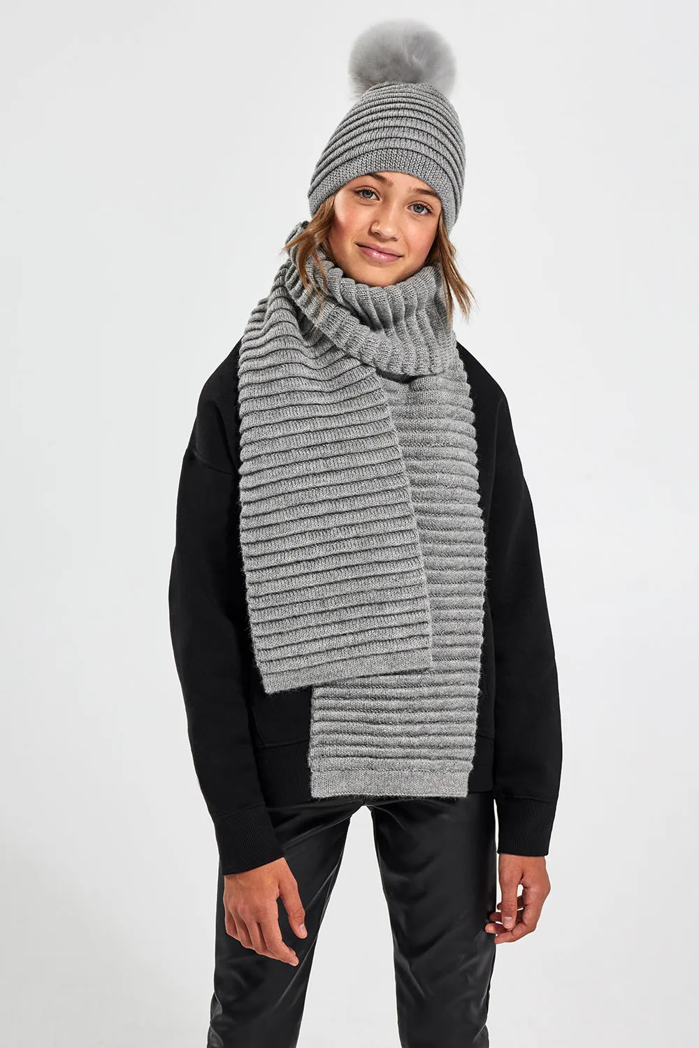 Kids (6-14 Years) Ribbed Scarf