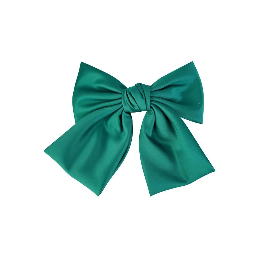 Elegant Large Satin Bow Barrette Hair Accessory