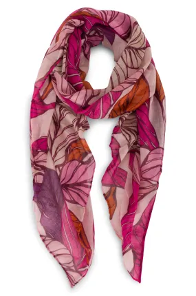 Leaves print Scarf | PINKS | 0521YY