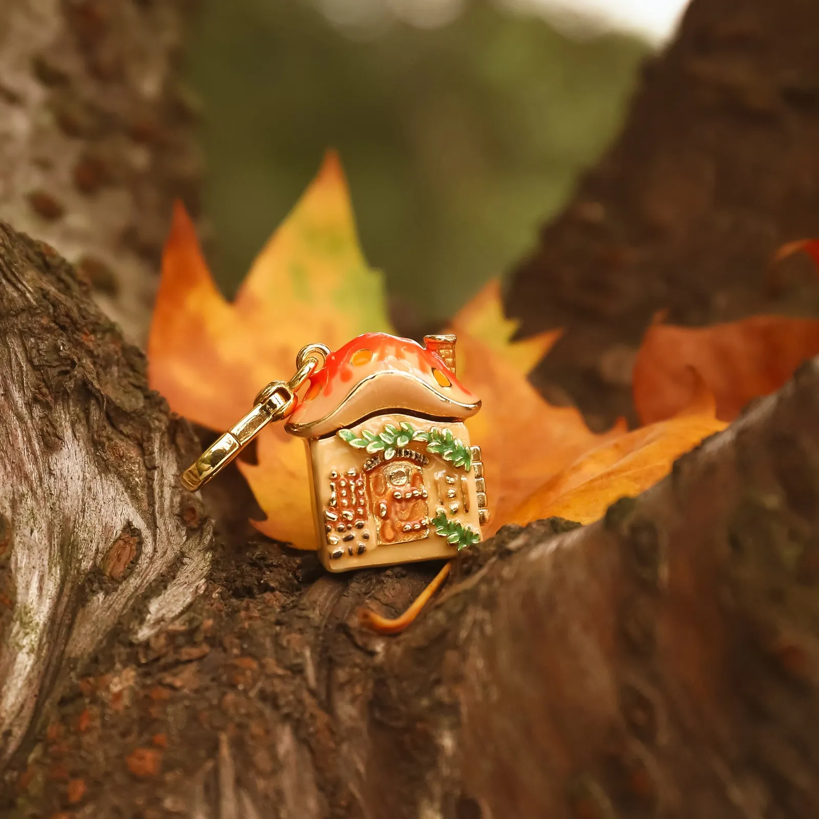 Mushroom House Necklace