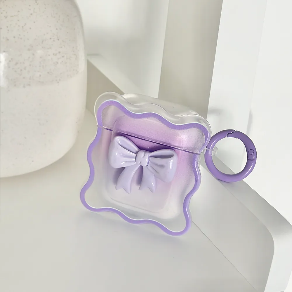 Pastel Bow Airpods Case - Lilac