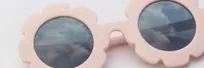 Pastel Pink Flower Kids Sunglasses