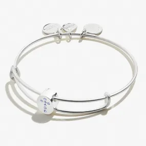 Pavé Cross Bead Charm Bangle