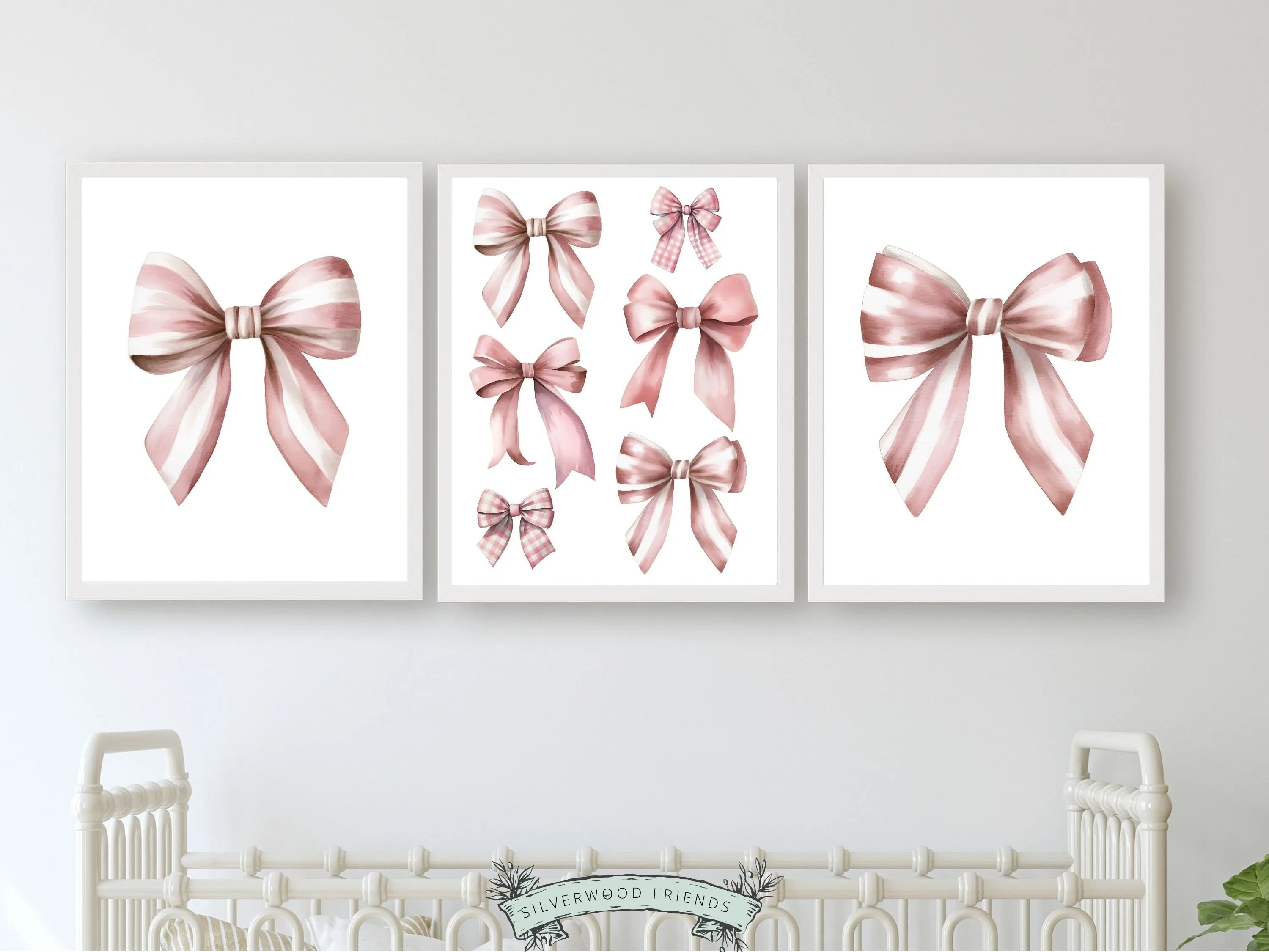 Pink Bow Print Set 2