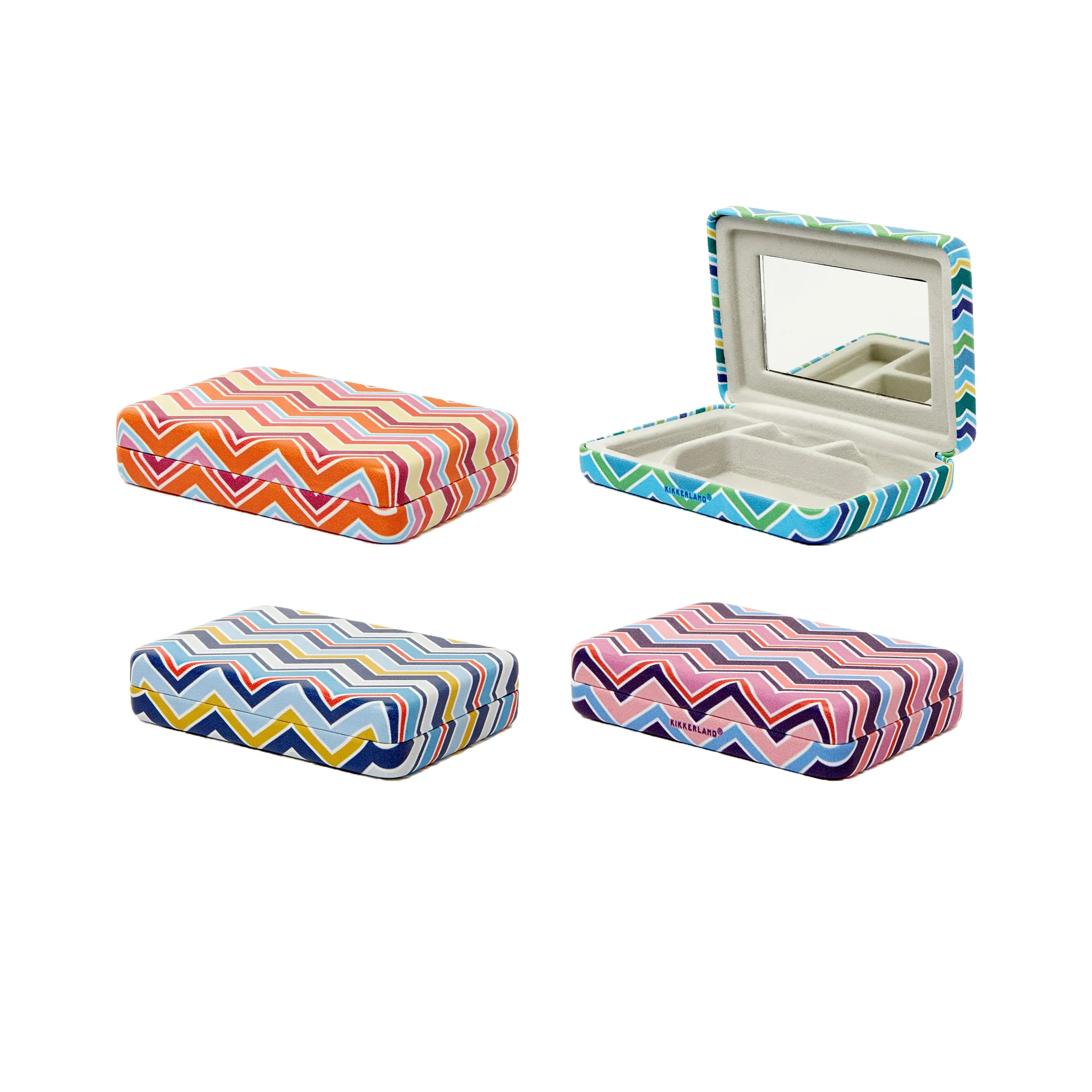 Portable Striped Jewelry Case