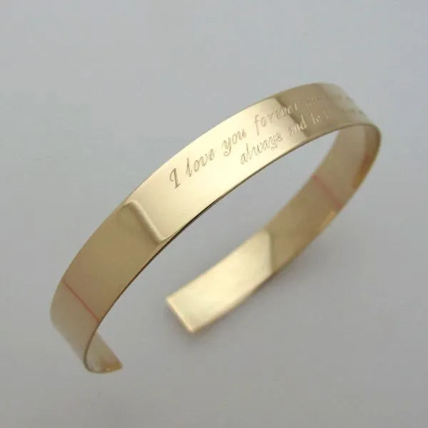 Quote Bracelet - Text Engraved Bangle