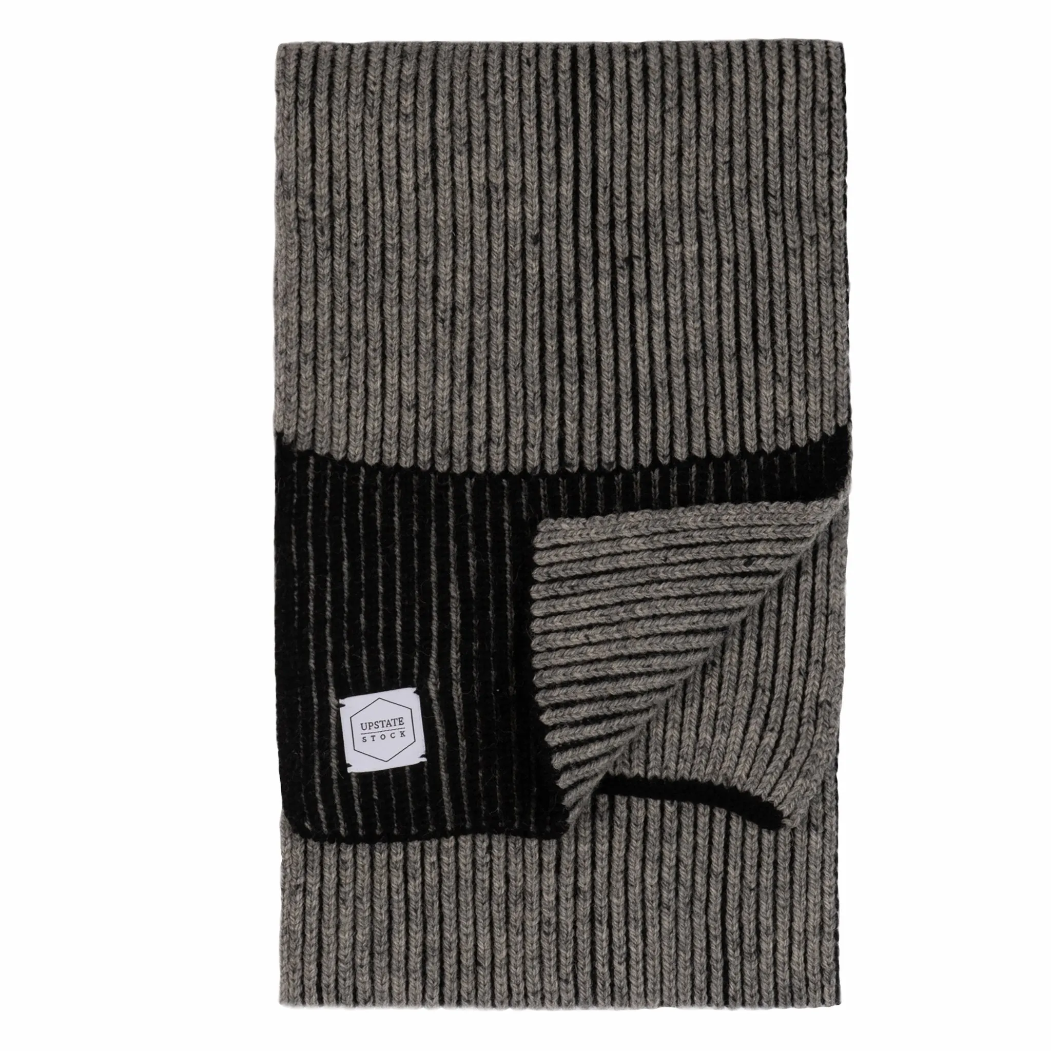 Ragg Wool Scarf - Grey Tweed