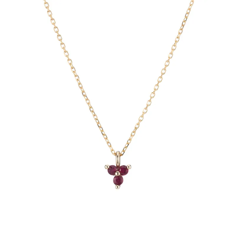 Ruby Triad Necklace