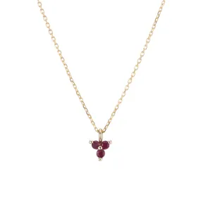 Ruby Triad Necklace