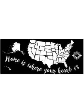 Scarf Black USA Map