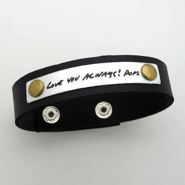 Signature Engraved Bracelet - Mens Bracelet