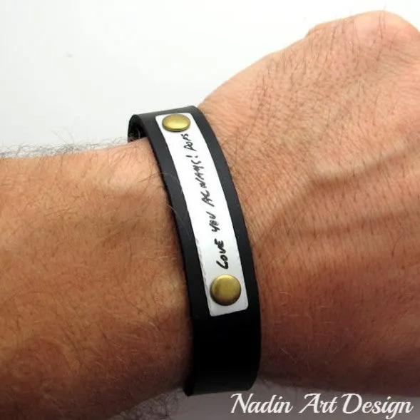 Signature Engraved Bracelet - Mens Bracelet