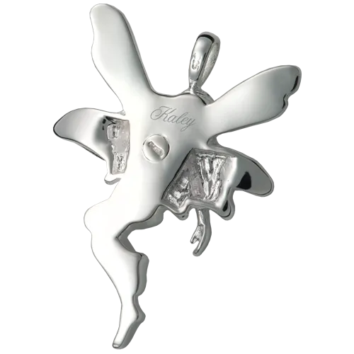 Silver Fairy Cremation Jewelry Pendant for Cremains