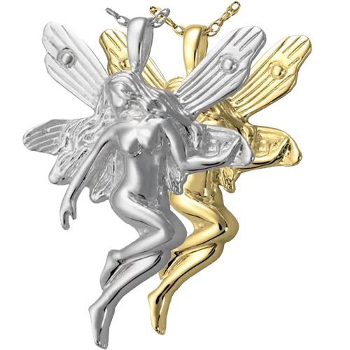 Silver Fairy Cremation Jewelry Pendant for Cremains