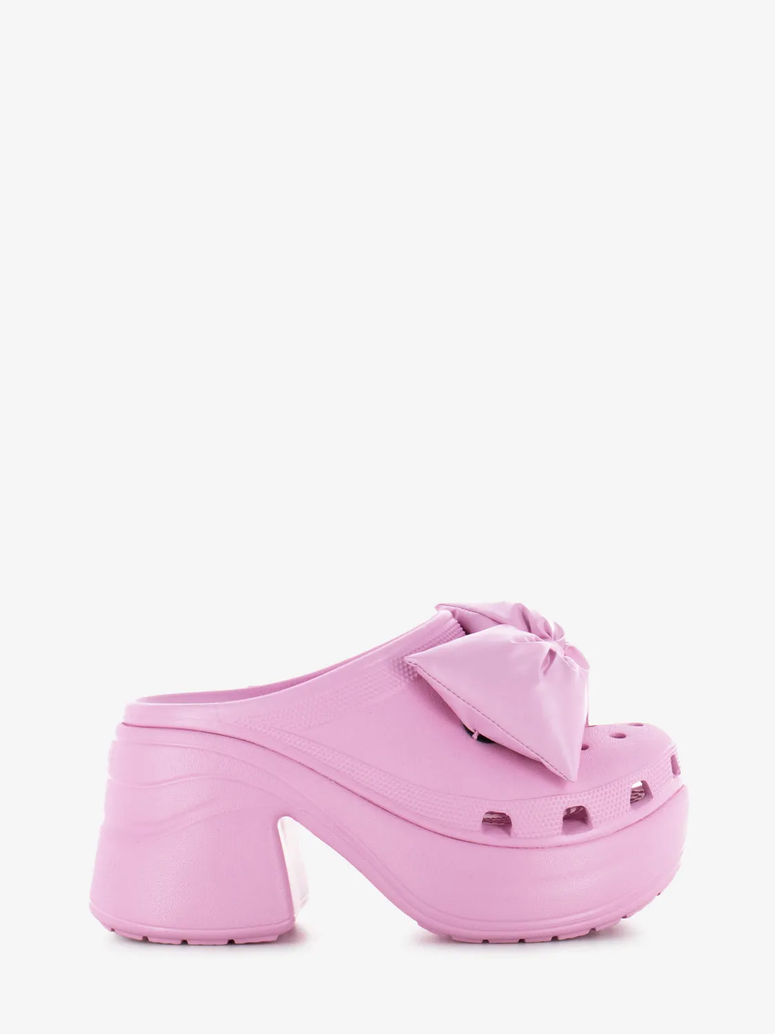 Siren Bow Clog in Chic Pink Tweed with Elegant Detailing