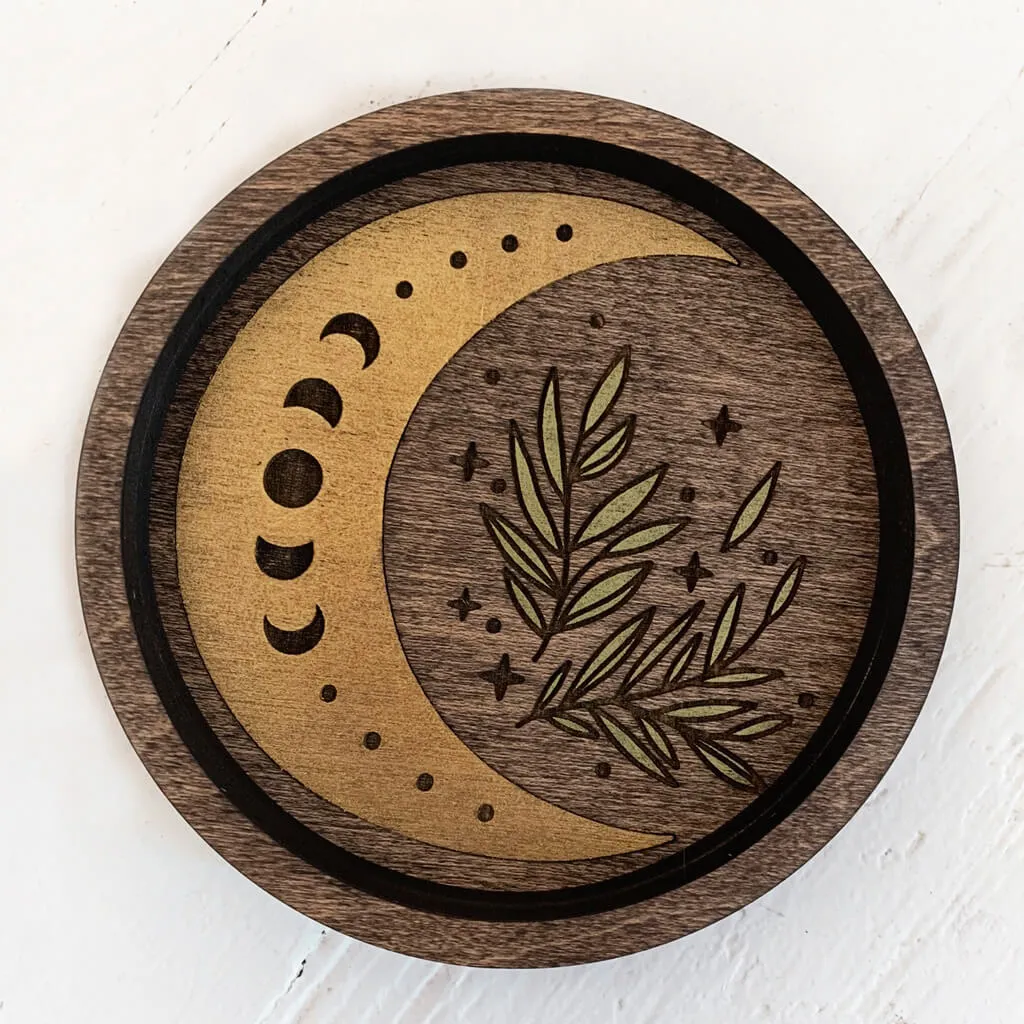 sky above // wooden jewelry trinket dish