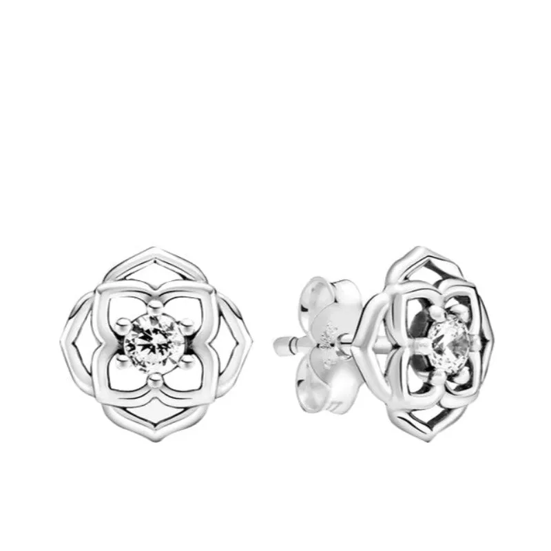 Sterling Silver Sparkling Charms Jewelry Earring