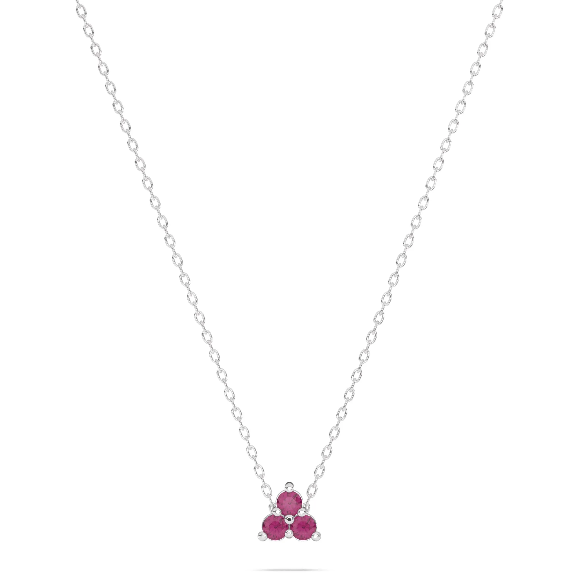 Exquisite Trillium Flower Birthstone Necklace - Ideal Gift for Special Occasions