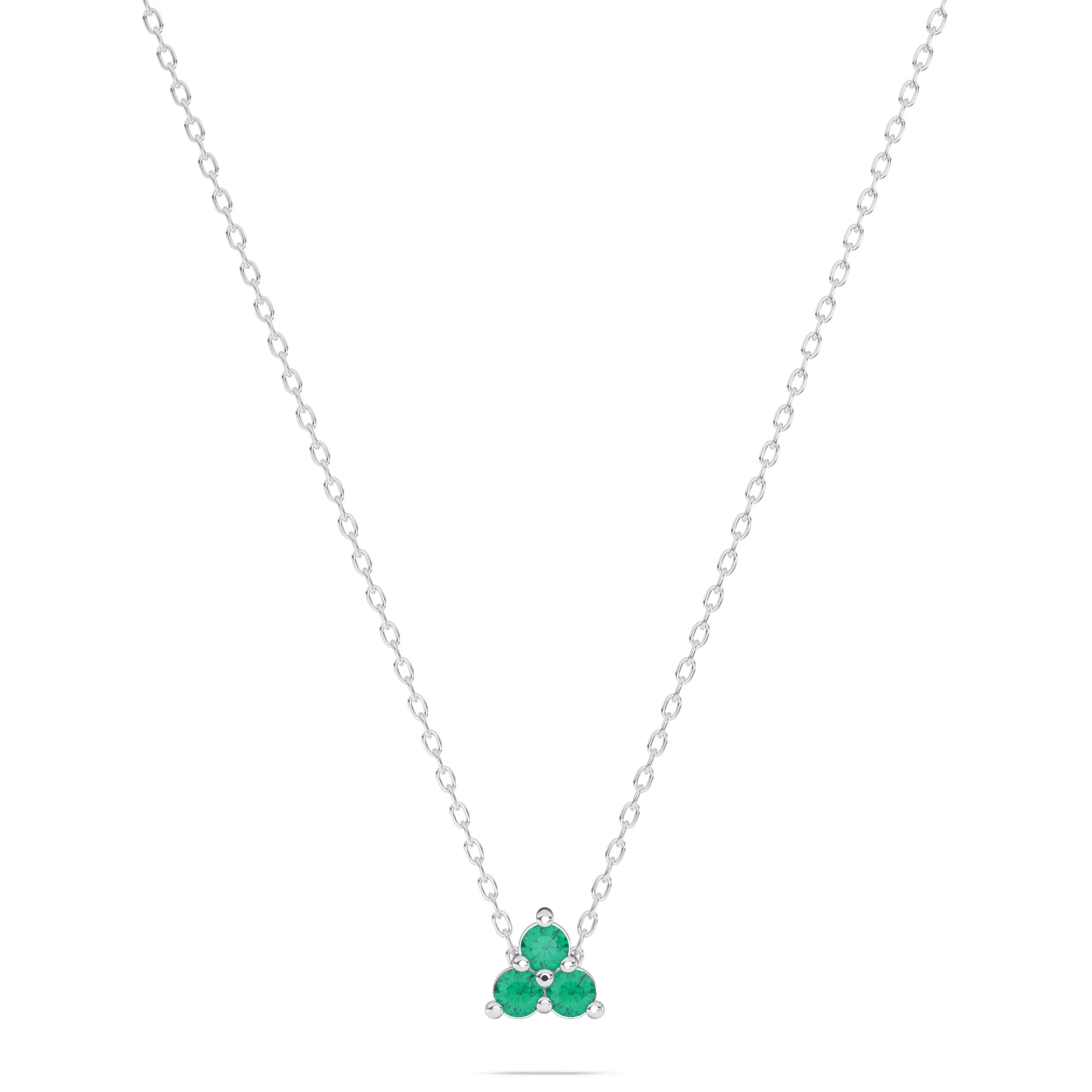 Exquisite Trillium Flower Birthstone Necklace - Ideal Gift for Special Occasions