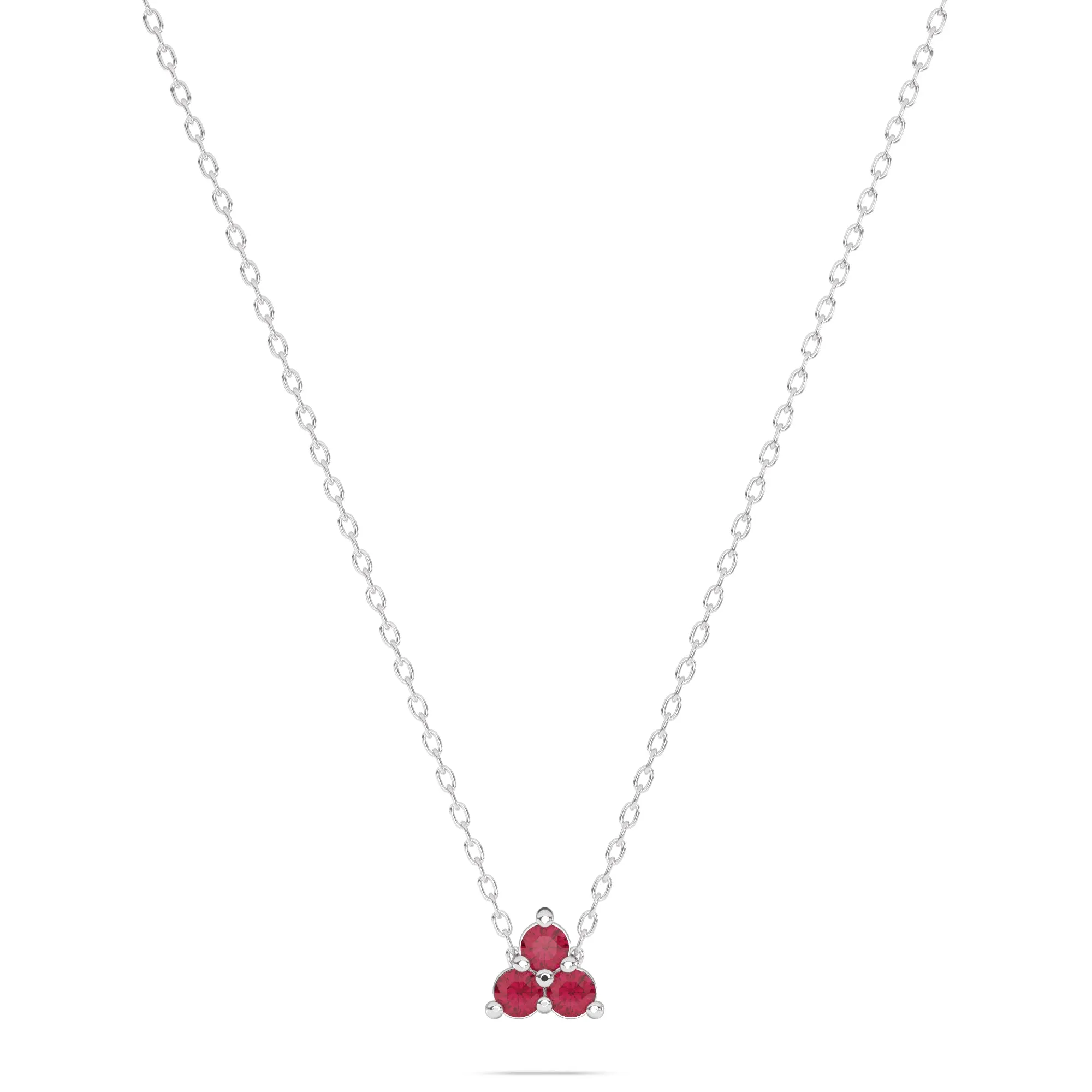 Exquisite Trillium Flower Birthstone Necklace - Ideal Gift for Special Occasions