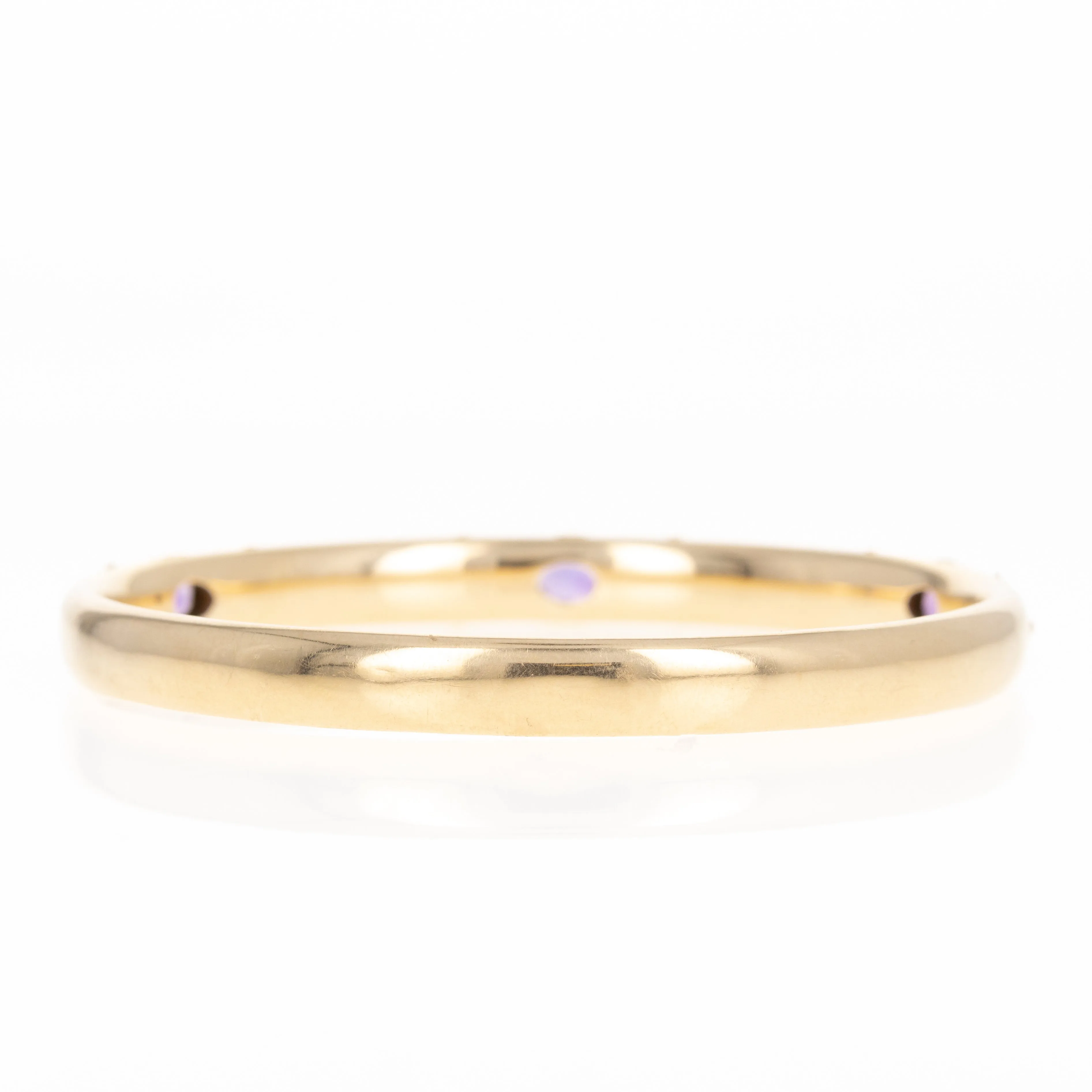 Victorian 14K Yellow Gold Amethyst Bangle