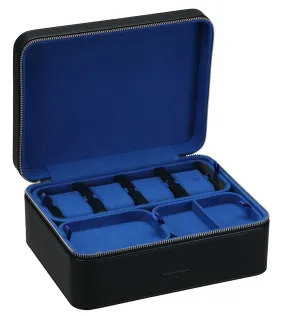 Volta Black Leather Watch Box & Jewelry Storage Box